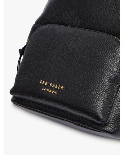 ted baker roziie leather backpack black