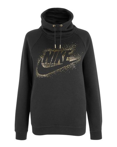 nike sportswear rally logo fleece sweatshirt