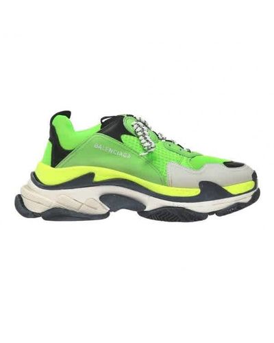 Balenciaga Leather Mens Green Triple S Very Fluo Sneakers For Men Lyst Balenciaga Leather Mens Green Triple S Very Fluo Sneakers For Men Lyst