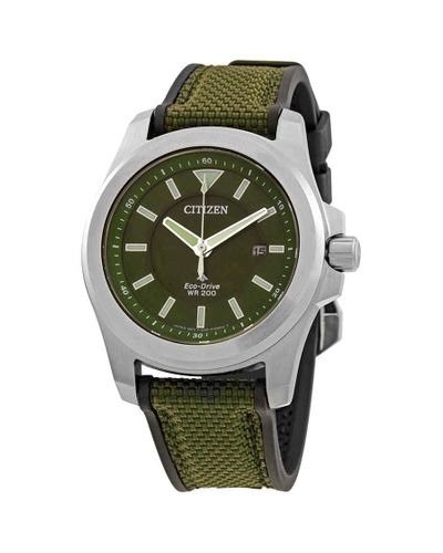 citizen eco drive green face