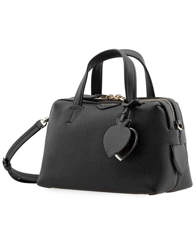 kate spade black taffie medium satchel