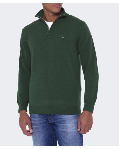 gant lambswool half zip