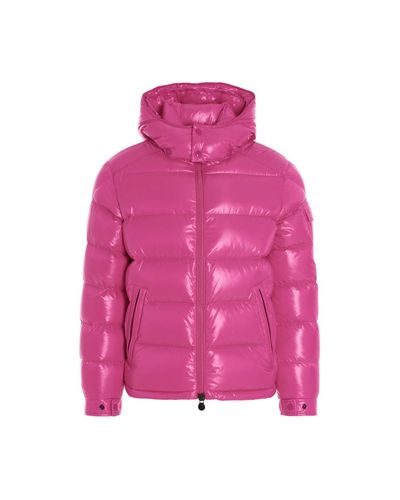 Moncler Synthetic 'maya' Down Jacket in Pink for Men - Lyst