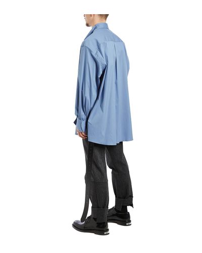 Vetements - ' X Comme Des Garçons' Oversized Shirt - Men -  Cotton/polyamide/spandex/elastane - S in Blue for Men | Lyst