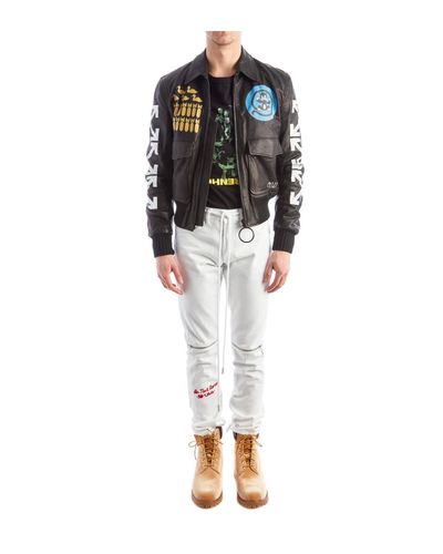 off white aviator jacket