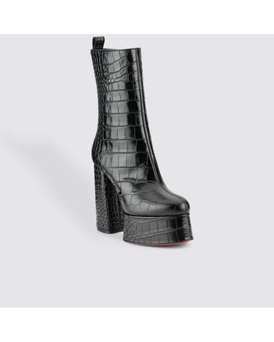 Christian Louboutin Black Izamayeah Platform Boot | Lyst