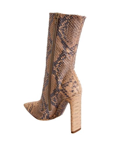 Yeezy Leather Python Ankle Boots in 