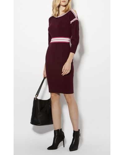 karen millen sporty stripe knit dress