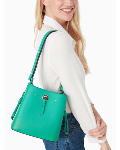 Kate Spade Leather Marti Small Bucket Bag in Green | Lyst Canada