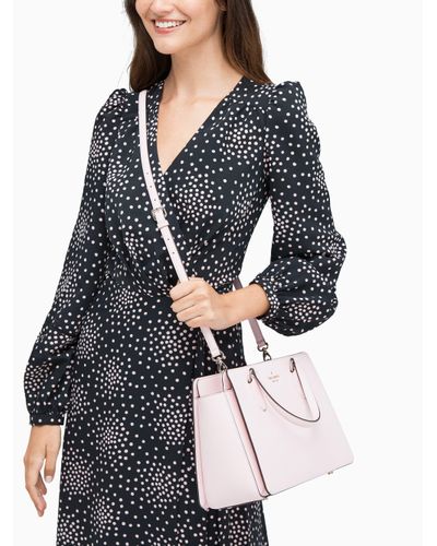 kate spade pink satchel handbolsa