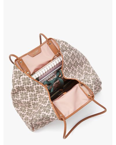 Kate Spade Leather Spade Flower Jacquard Stripe Everything ...