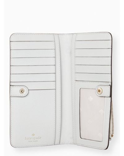 Kate Spade Leather Darcy Large Slim Bifold Wallet | Lyst