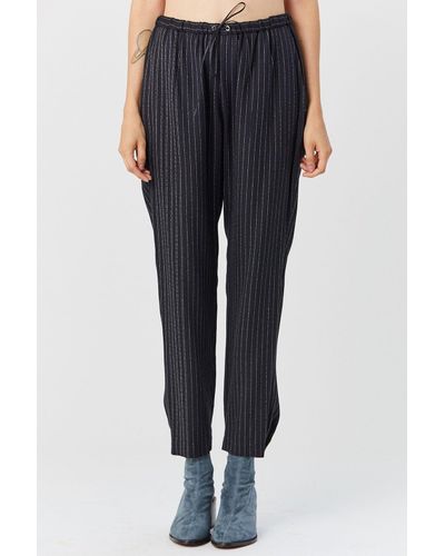 pinstripe tapered trousers women's