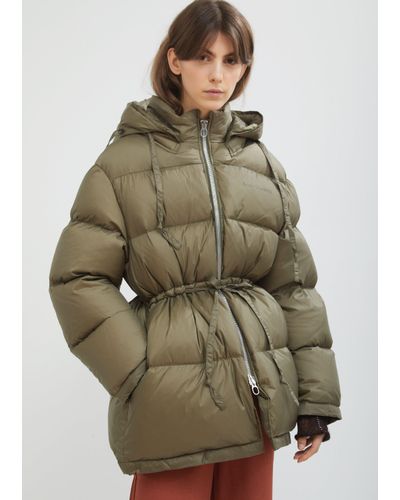 hooded puffer coat acne