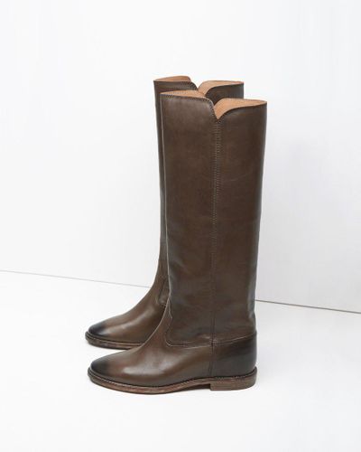 Étoile Isabel Marant Chess Leather Boots Brown - Lyst