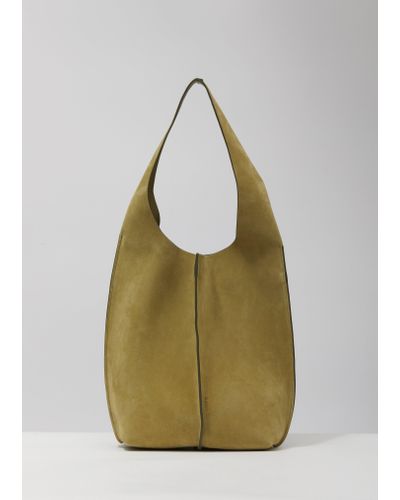 Acne Studios Suede Adrienne Tote Bag in Moss Green (Green) | Lyst