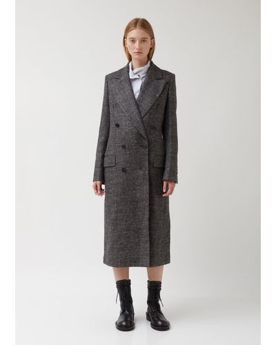 Ann Demeulemeester Long Tailored Wool Coat in Gray - Lyst