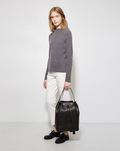 The row top leather backpack