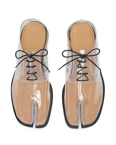 Maison Margiela 'tabi' Lace-up Pvc Flat Derby Shoes Women Shoes 