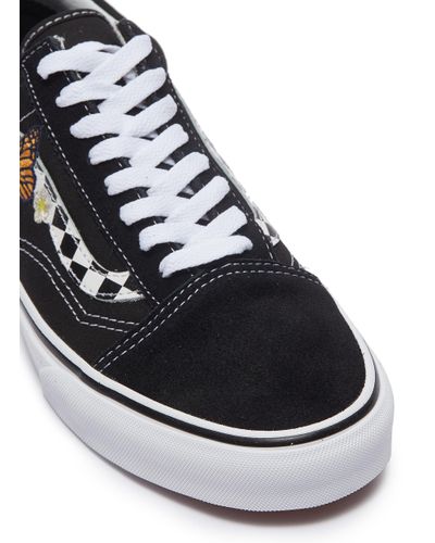 floral and checkered vans