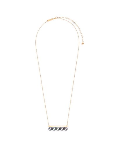 Tasaki 'balance' Tahitian Pearl 18k Yellow Gold Bar Pendant Necklace in  Metallic | Lyst