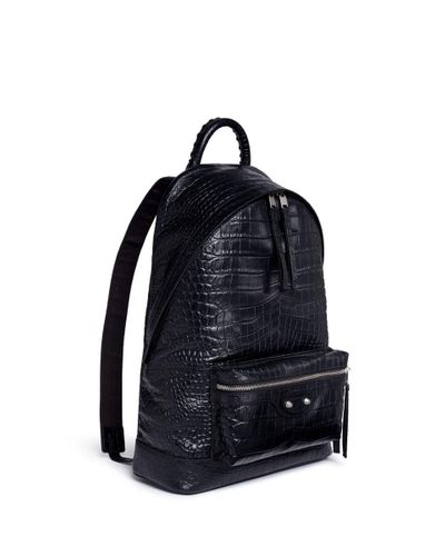 black crocodile backpack