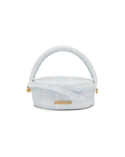 Jacquemus La Boite A Gateaux Leather Hat Box Bag In Blue Lyst