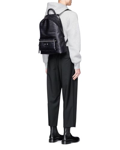 saint laurent croc backpack