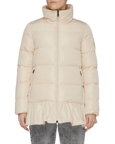 mock neck puffer jacket women's