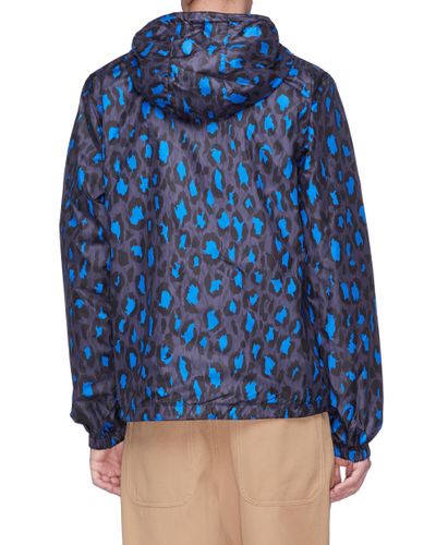 KENZO Synthetic Leopard Print Reversible Windbreaker Jacket in 