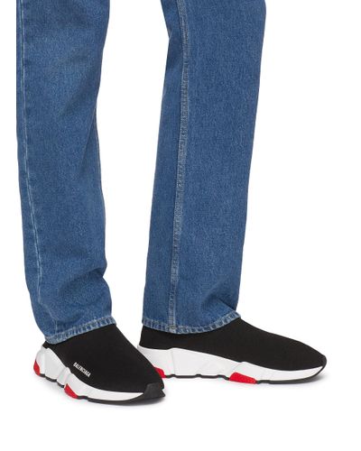 balenciaga slip on red white