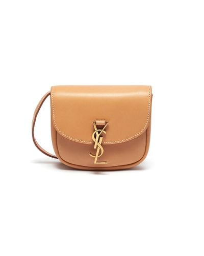 Saint Laurent Kaia' Calfskin Leather Mini Crossbody Bag in Brown 