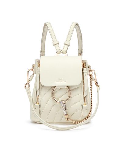 chloe faye backpack white