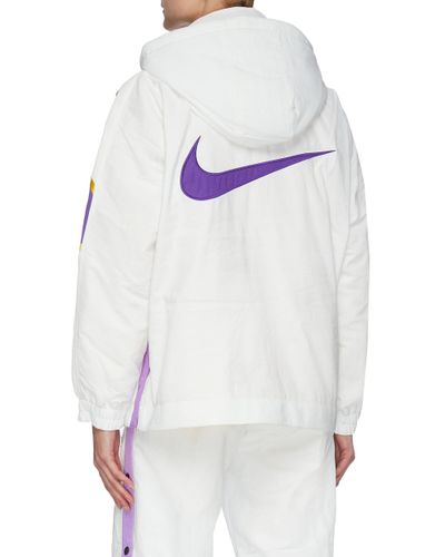 Nike Synthetic X Ambush Los Angeles Lakers Logo Print Nylon Jacket - Lyst