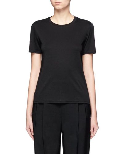 The Row 'wesler' Back Seam Jersey T-shirt in Black - Lyst