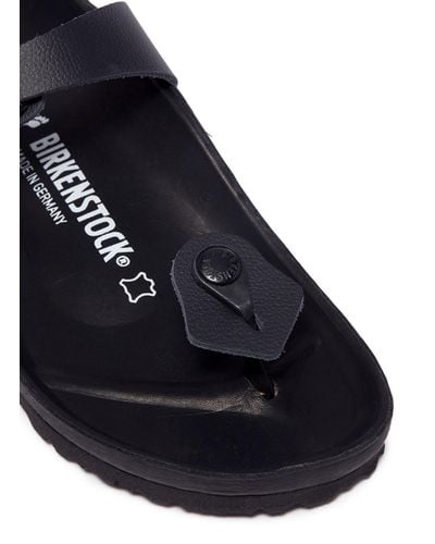 Birkenstock X Ms Min 'kaduna' Leather Toe Post Sandals in Black | Lyst