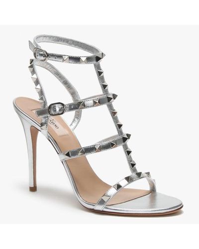 valentino sandals silver
