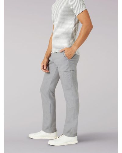 Lee Jeans Cotton Extreme Comfort Slim Fit Cargo Pants in Gray for Men - Lyst