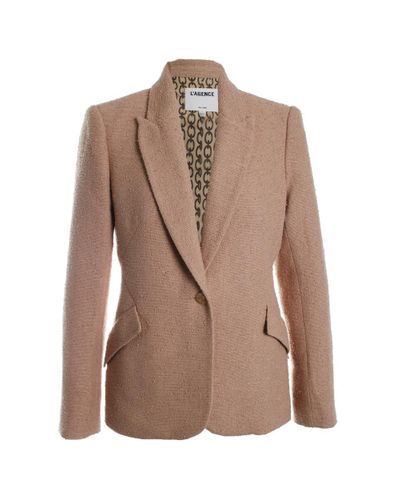 camel tweed blazer