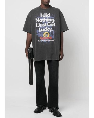 Vetements 'i Got Lucky' T-shirt in Black for Men | Lyst