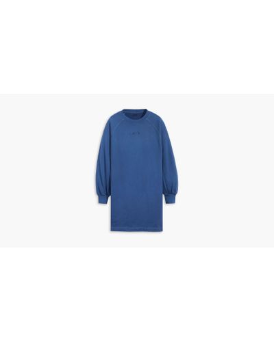 Levi's Frannie Sweatshirt Dress in Blue 