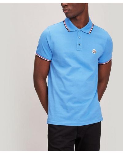 blue moncler polo