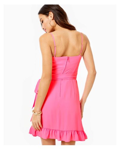 Lilly Pulitzer Alisa Wrap Dress in Pink | Lyst
