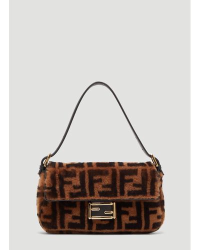 fendi mini baguette sheepskin