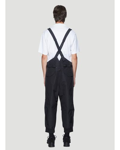 Y-3 Cotton Suspender Pants In Black for Men - Lyst