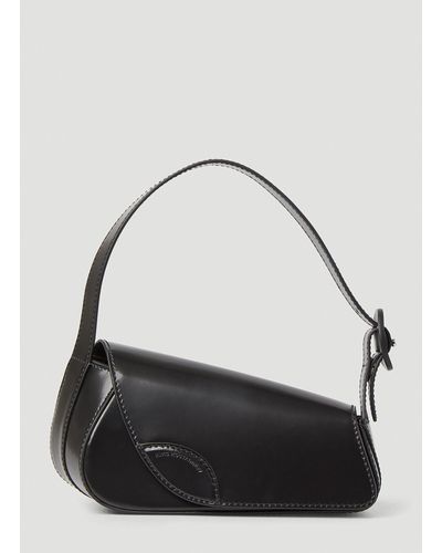 Kiko Kostadinov Leather Trivia Baguette Shoulder Bag in Black | Lyst