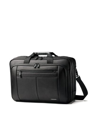 samsonite leather expandable business case