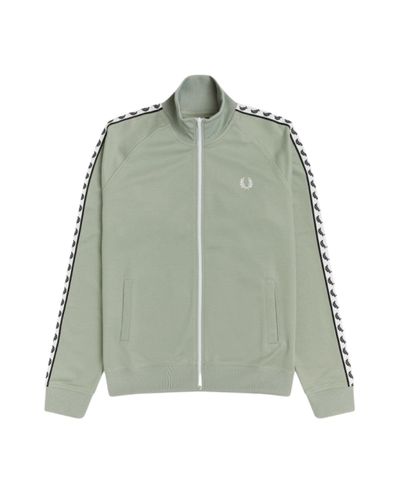 Fred Perry J6231 M37 Green Taped Track Jacket for Men | Lyst