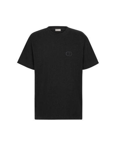 Dior Christian 'cd Icon' T-shirt Relaxed Fit Black for Men | Lyst