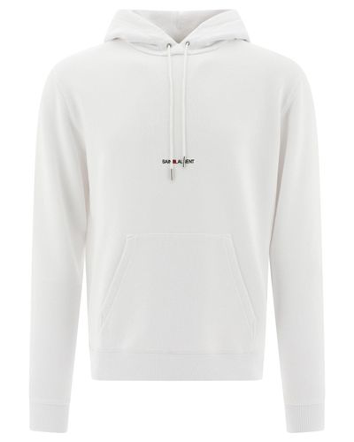 Saint Laurent  Hoodie in White for Men | Lyst